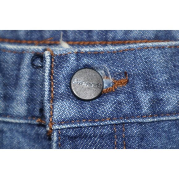 Carhartt FR Flame Resistant Denim Work Jeans Blue 38x34 FRB160 Made Mexico - Picture 4 of 7